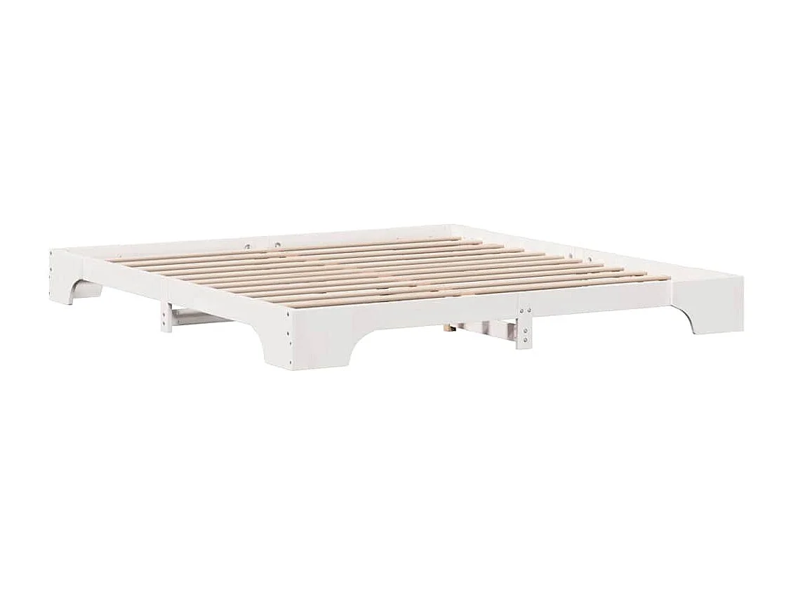 Cadre de lit Blanc 180 x 200 cm Pin massif