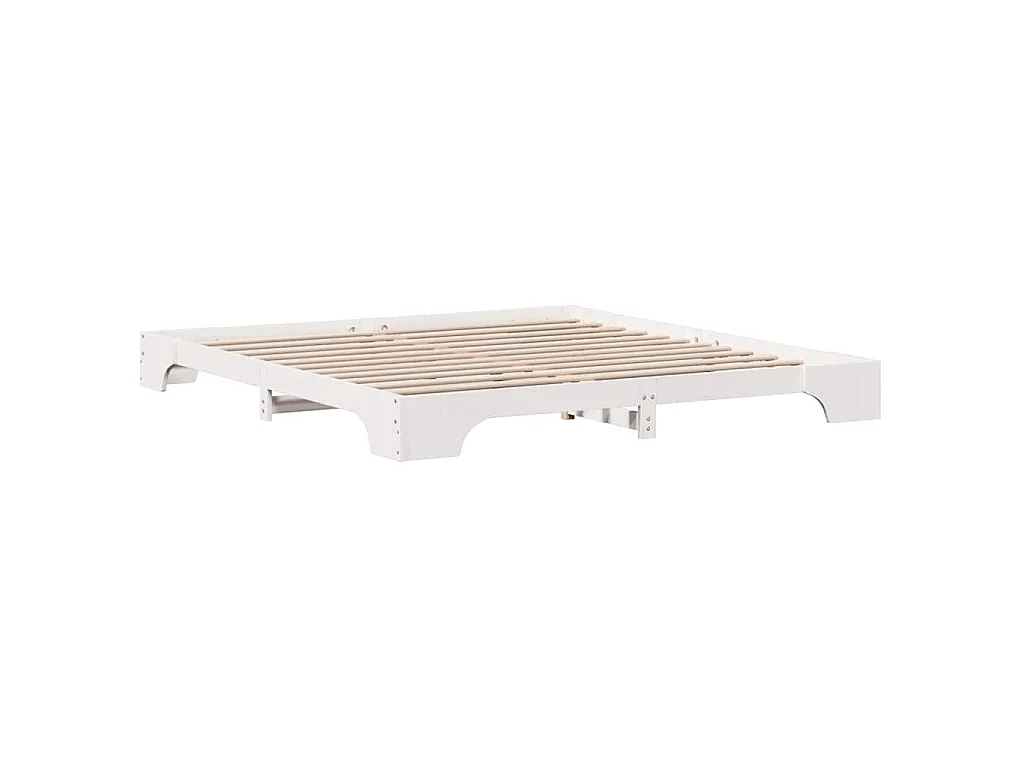 Cadre de lit Blanc 180 x 200 cm Pin massif