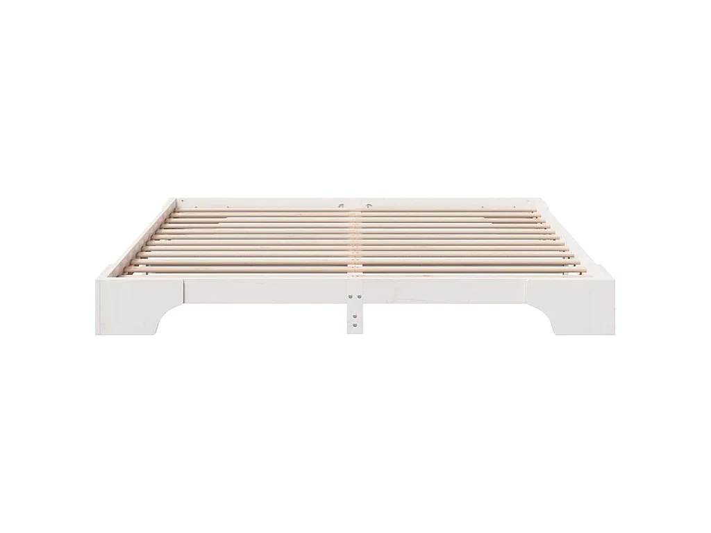 Cadre de lit Blanc 180 x 200 cm Pin massif