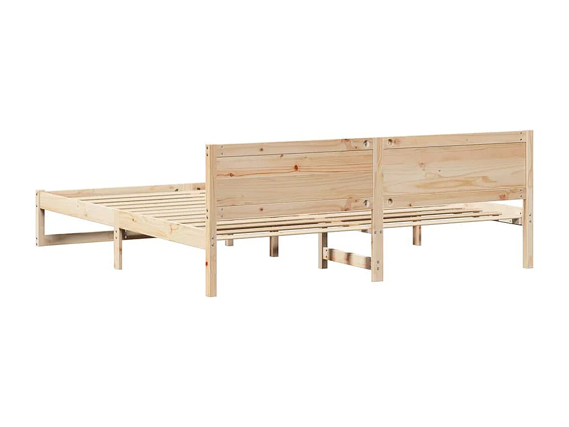 Struttura del letto Naturale 200 x 200 cm Pino massello