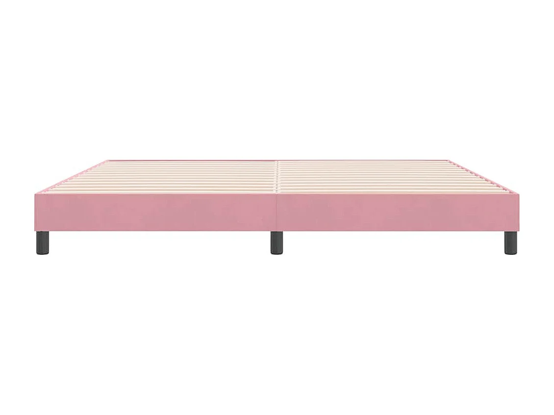 Cadre de lit sans matelas rose 180x220 cm velours