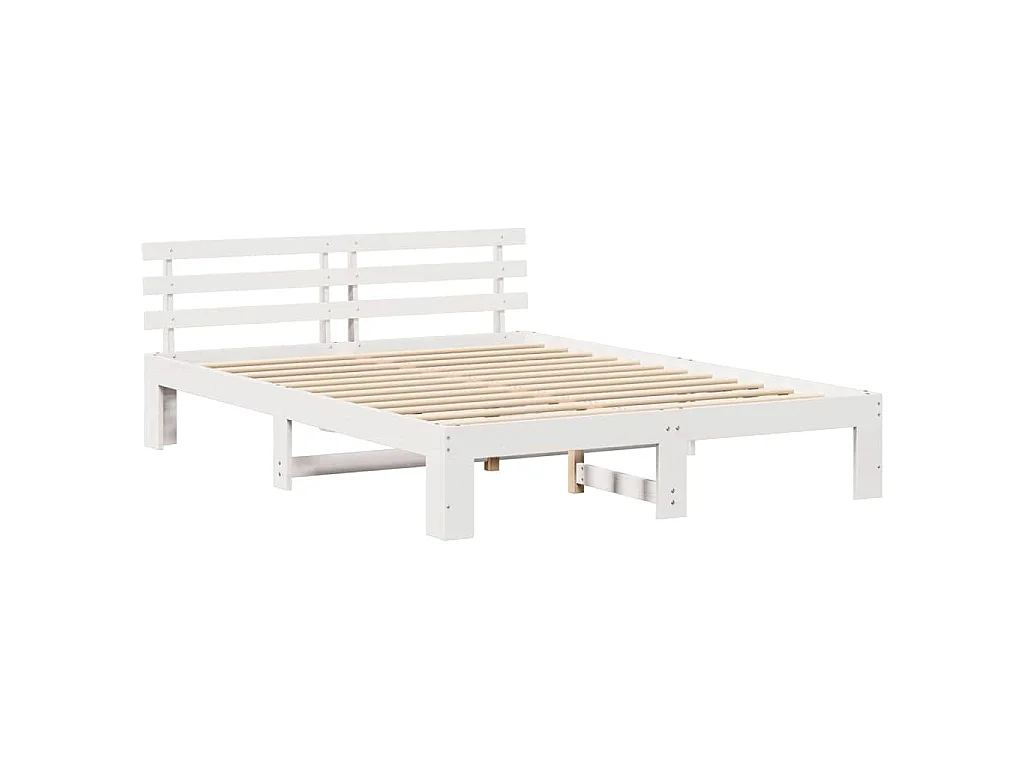 Estrutura da Cama com cabeceira Branco 160 x 200 cm