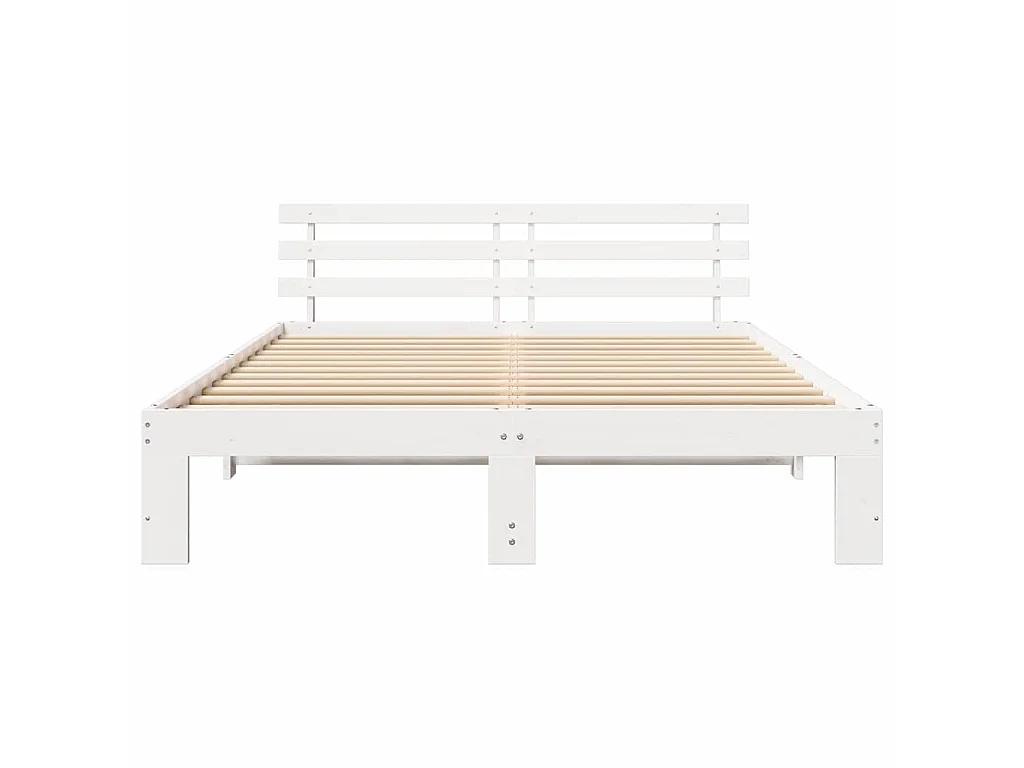 Estrutura da Cama com cabeceira Branco 160 x 200 cm