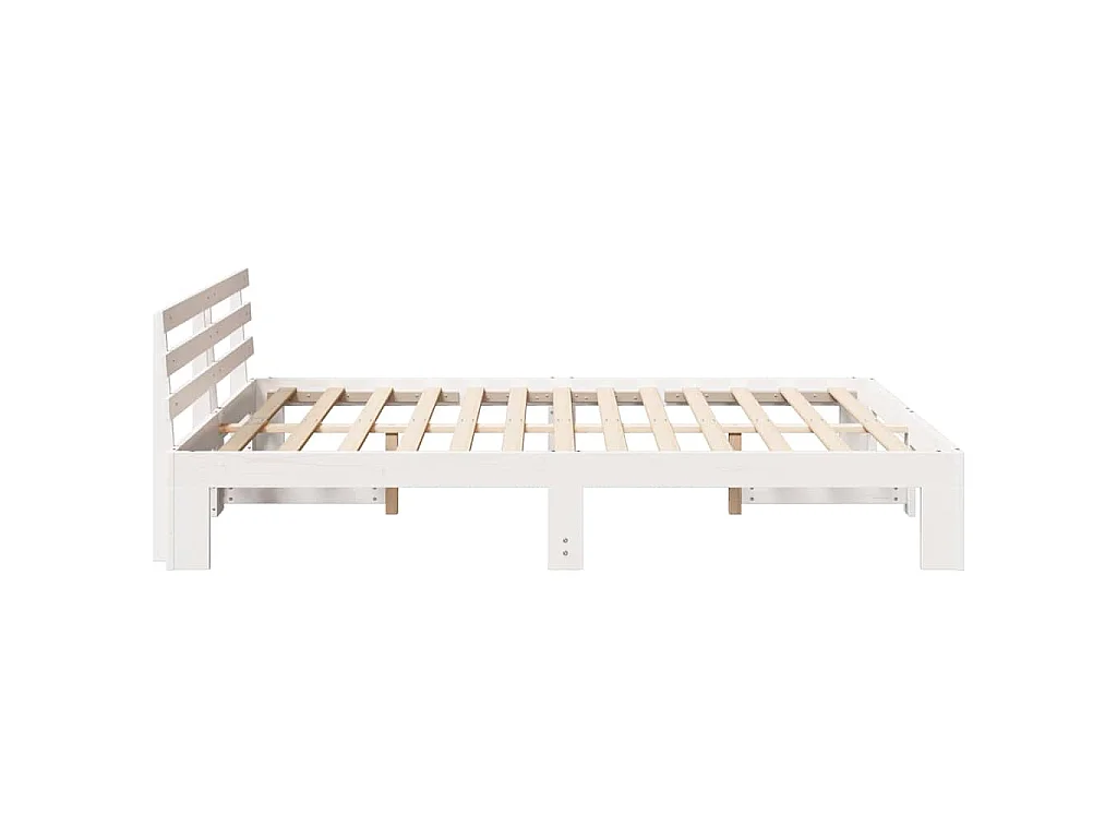 Estrutura da Cama com cabeceira Branco 160 x 200 cm