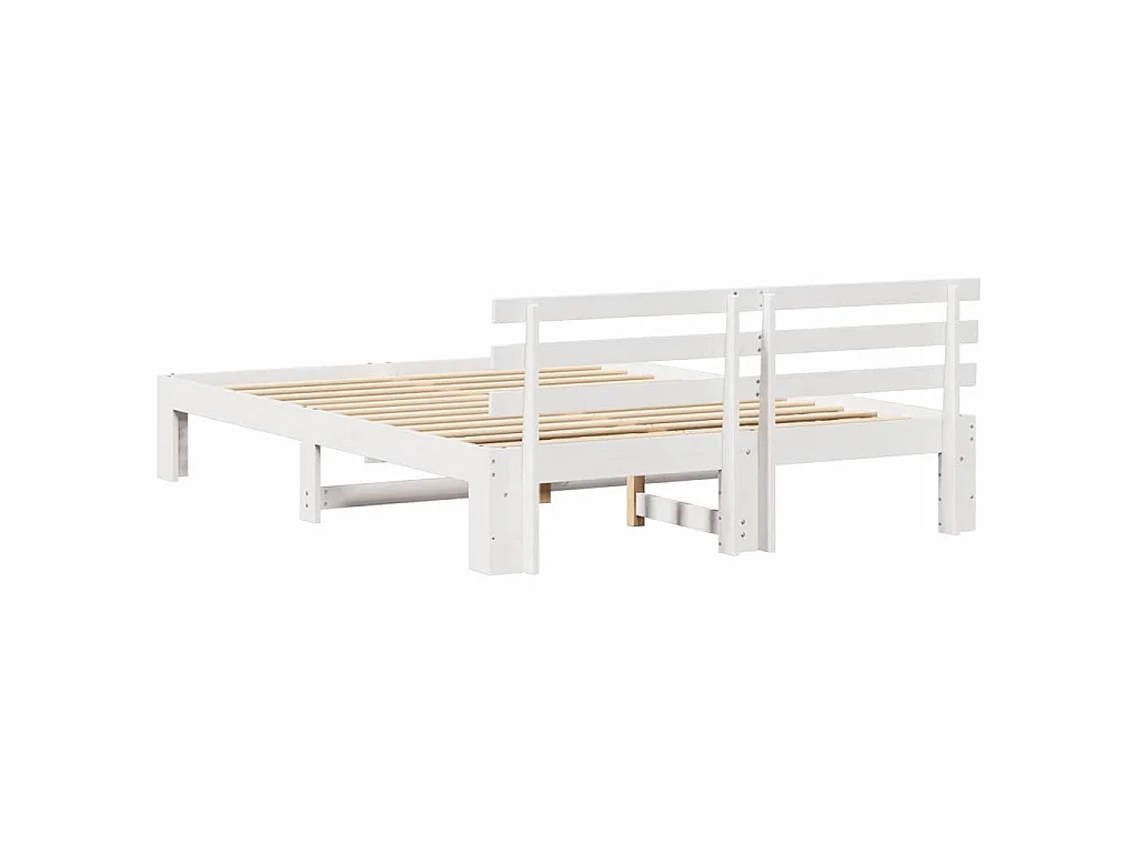 Estrutura da Cama com cabeceira Branco 160 x 200 cm