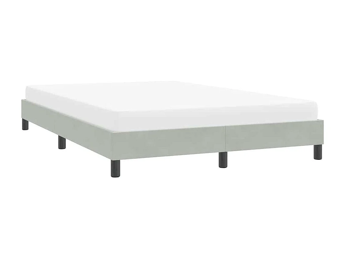 Bedframe zonder matras 160x220 cm fluweel lichtgrijs