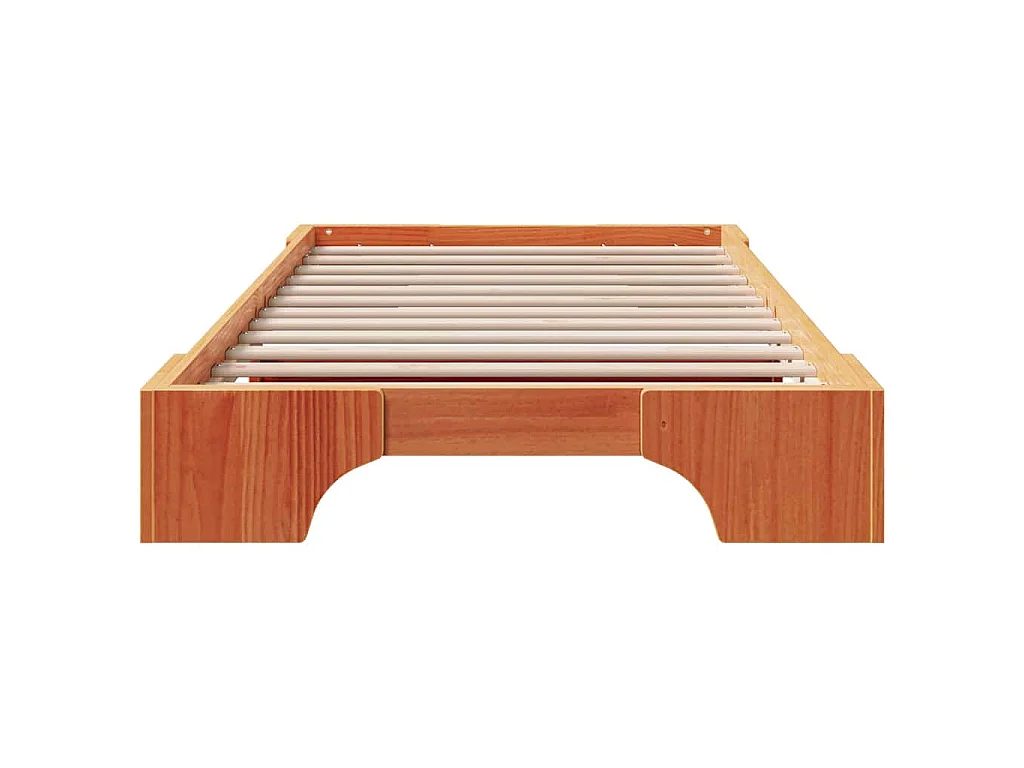 Cadre de lit Brun cire 75 x 190 cm Pin massif