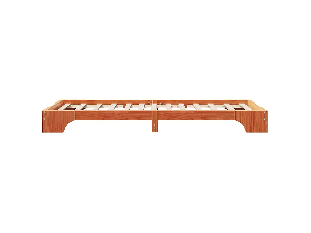 Cadre de lit Brun cire 75 x 190 cm Pin massif