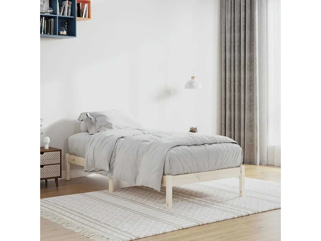 Cadre de lit sans matelas 100x190 cm bois de pin massif