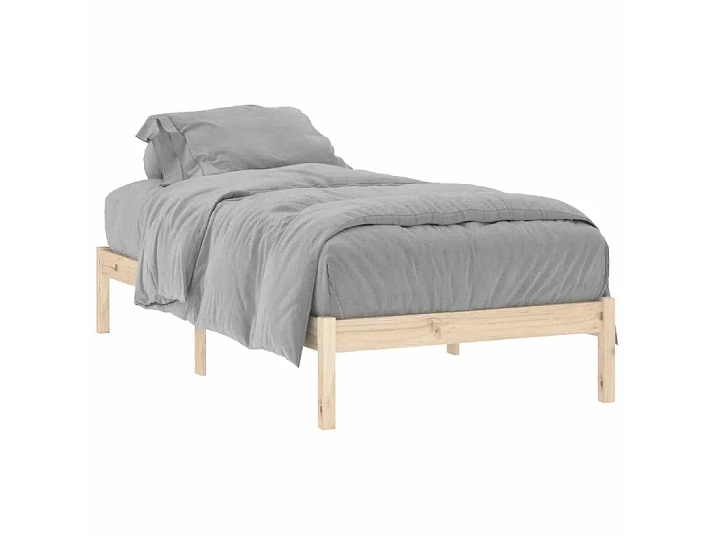 Cadre de lit sans matelas 100x190 cm bois de pin massif