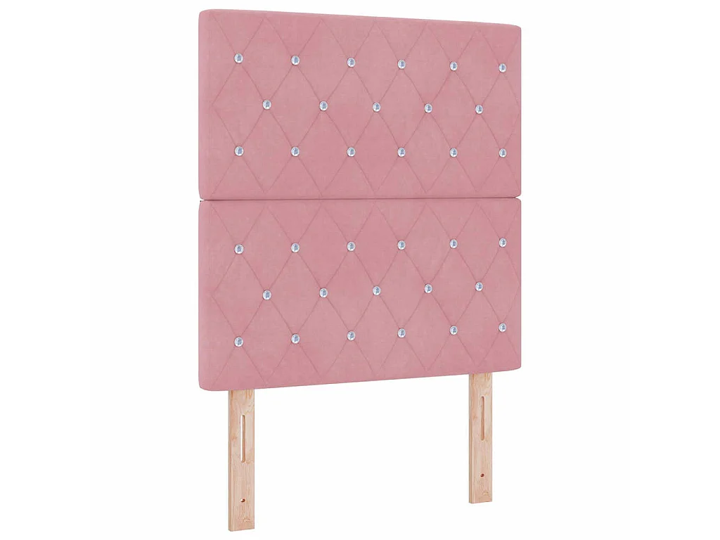 Boxspringbed met matras met LED Roze 80 x 200 cm Fluweel