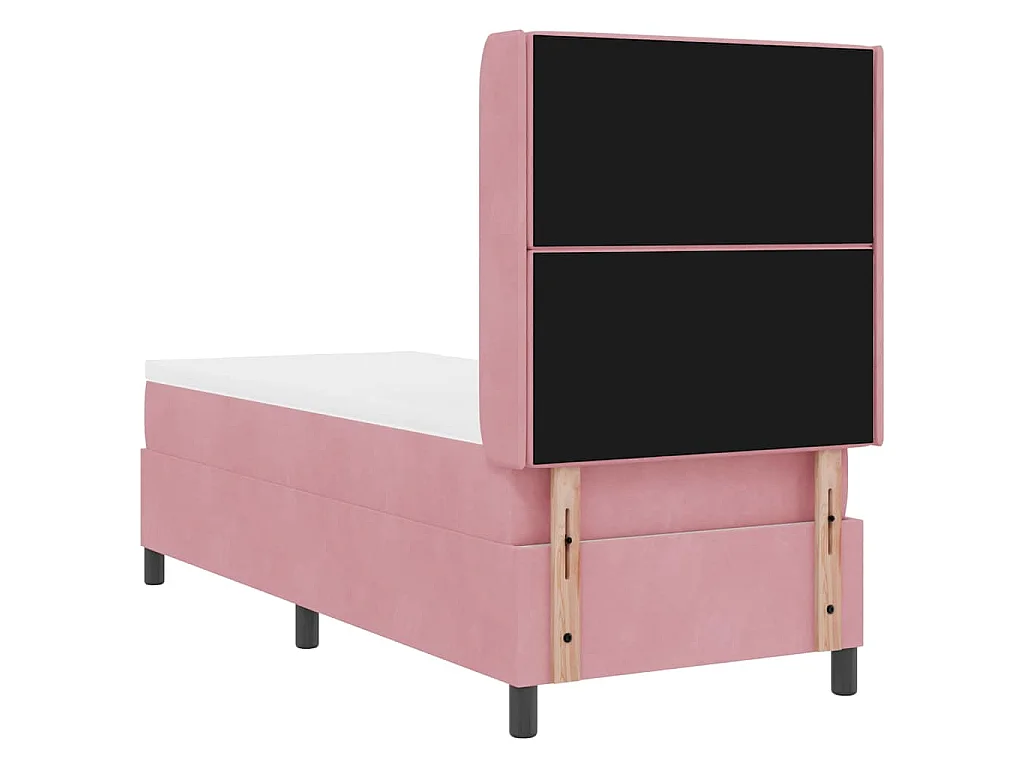 Boxspringbed met matras met LED Roze 80 x 200 cm Fluweel