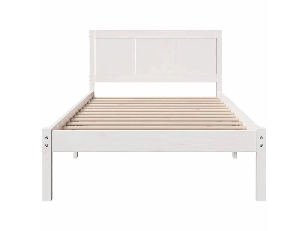 Cadre de lit Blanc 75 x 190 cm Bois de pin massif