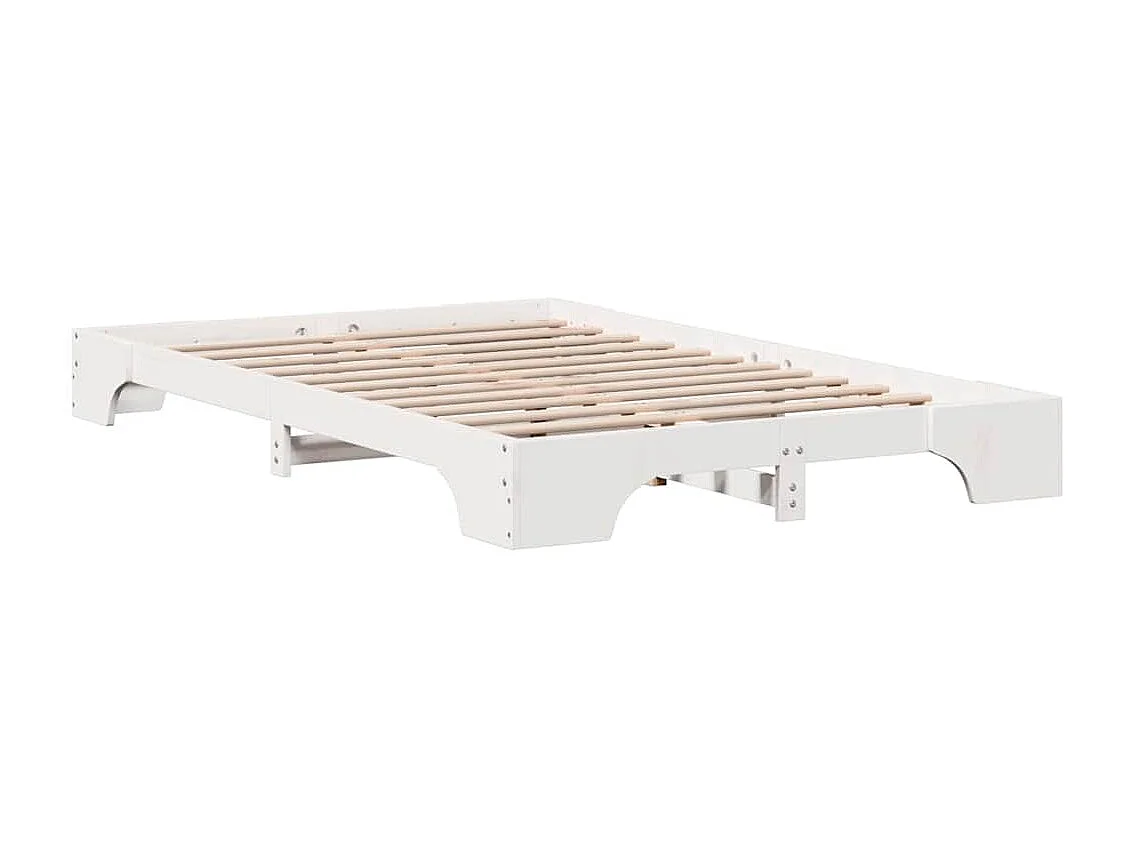 Cadre de lit Blanc 120 x 200 cm Pin massif
