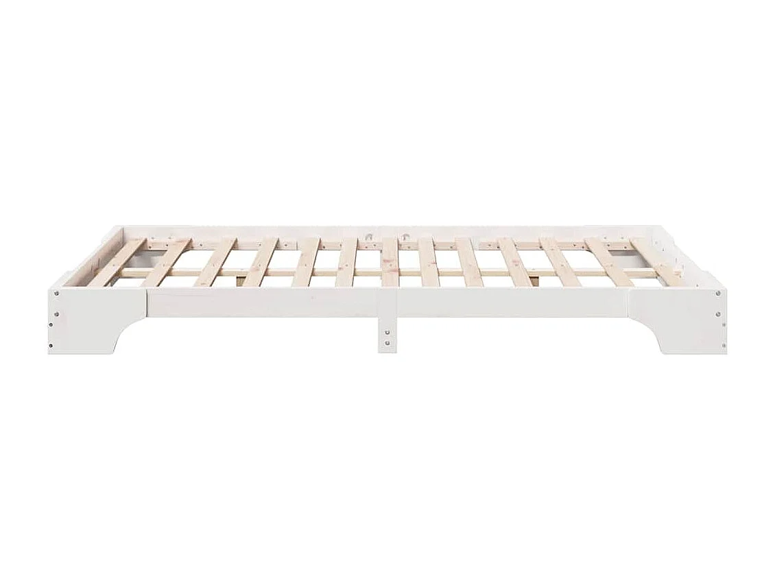 Cadre de lit Blanc 120 x 200 cm Pin massif