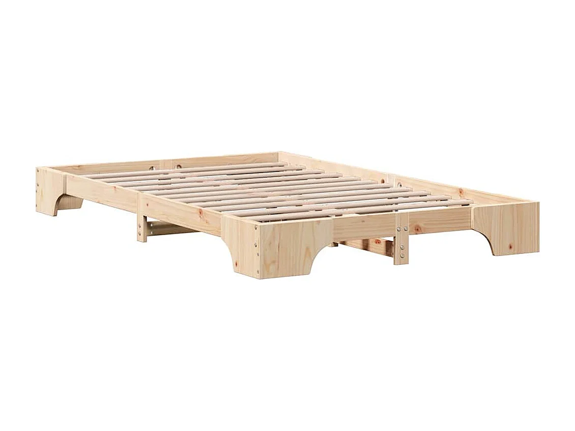 Bedframe Naturel 120 x 190 cm Massief grenenhout