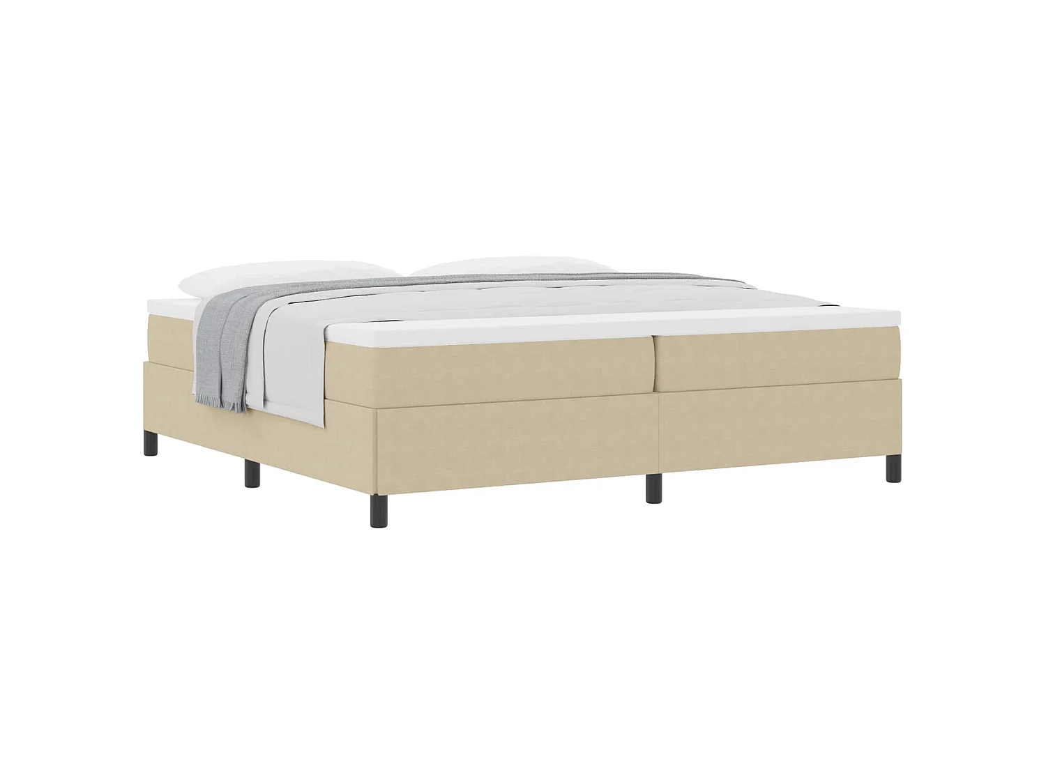 Cama Box Cinza Verde 200 x 200 cm Tecido de Veludo Cotele