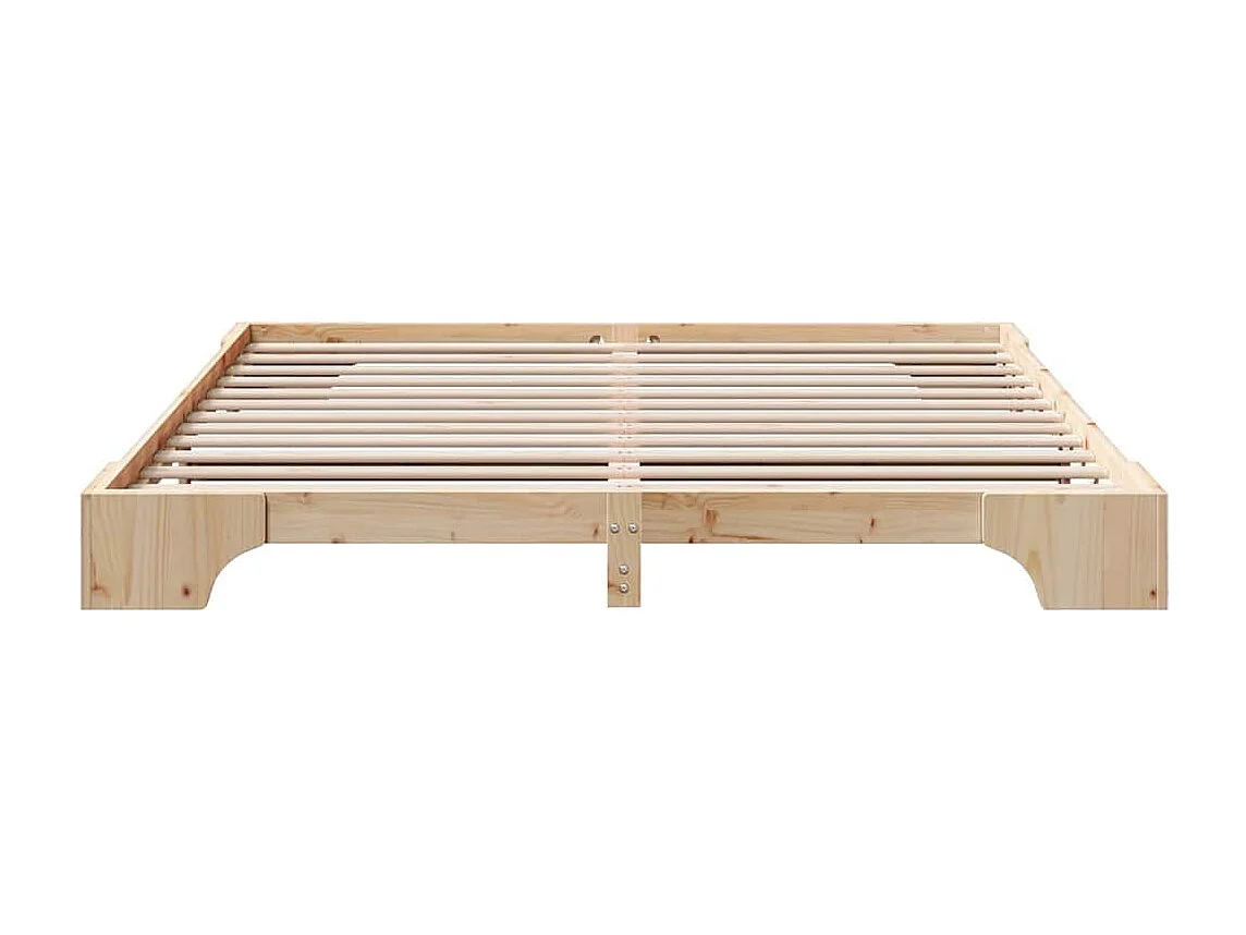 Cadre de lit Naturel 180 x 200 cm Pin massif