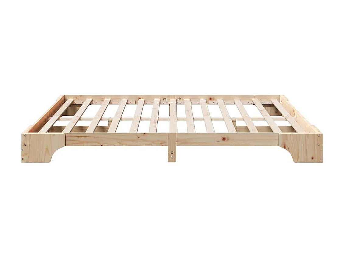 Cadre de lit Naturel 180 x 200 cm Pin massif