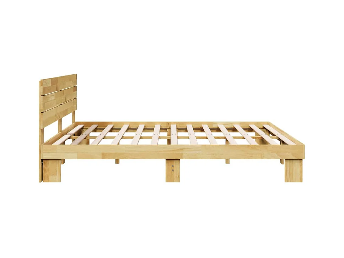 Cadre de lit avec tête de lit sans matelas 200 x 200 cm