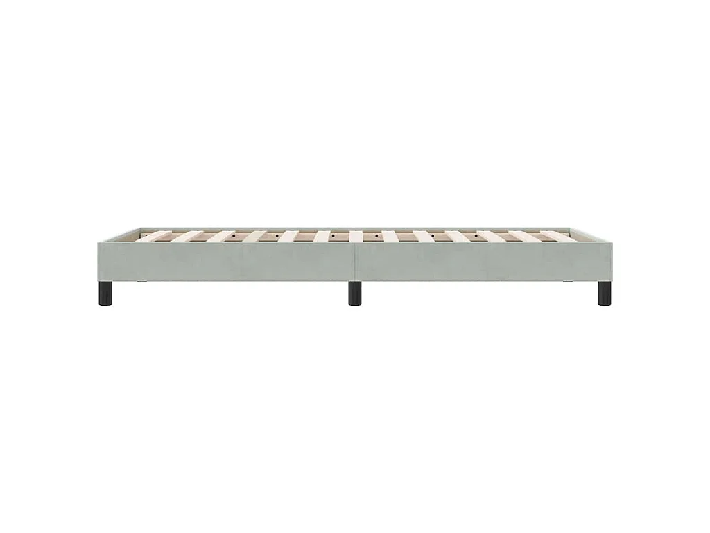 Bettgestell ohne Matratze Hellgrau 90x220 cm Samt