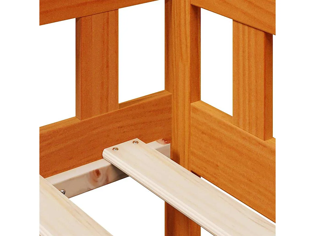 Lit de jour avec tiroirs sans matelas cire marron 80x200cm bois