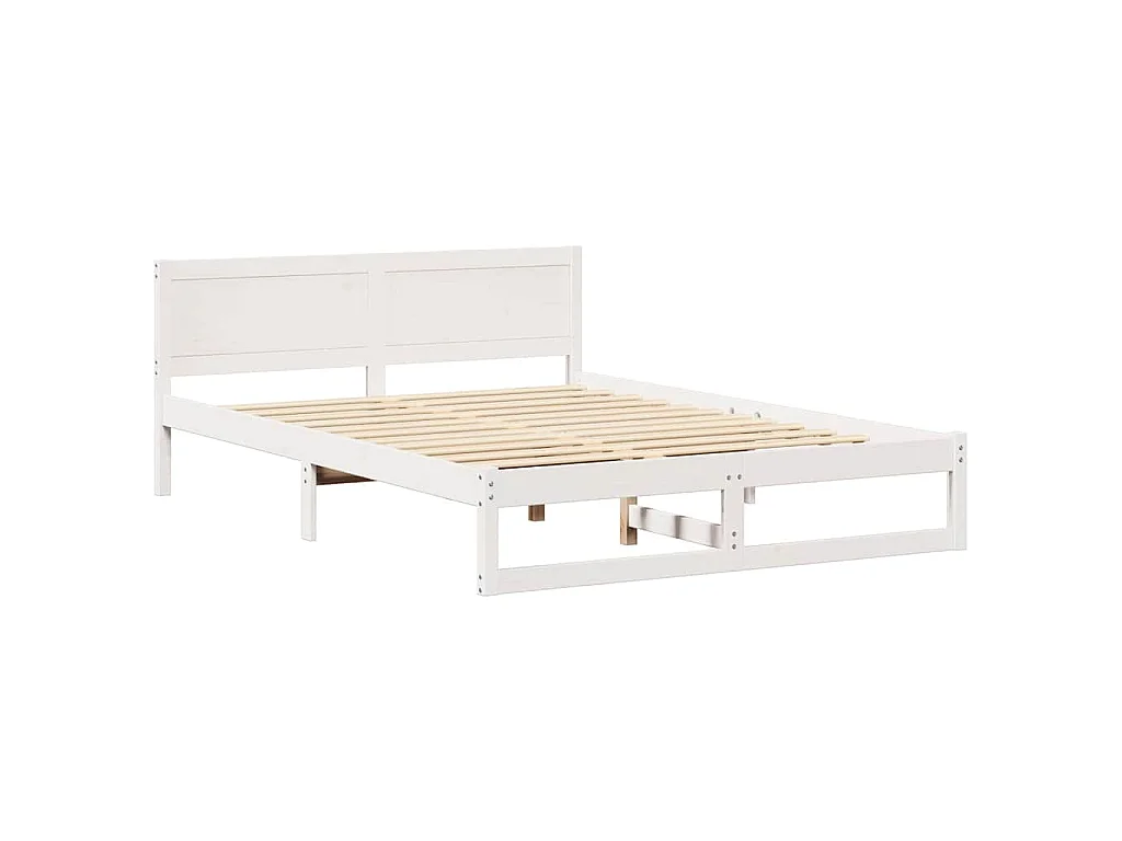 Estrutura da Cama com cabeceira Branco 150 x 200 cm