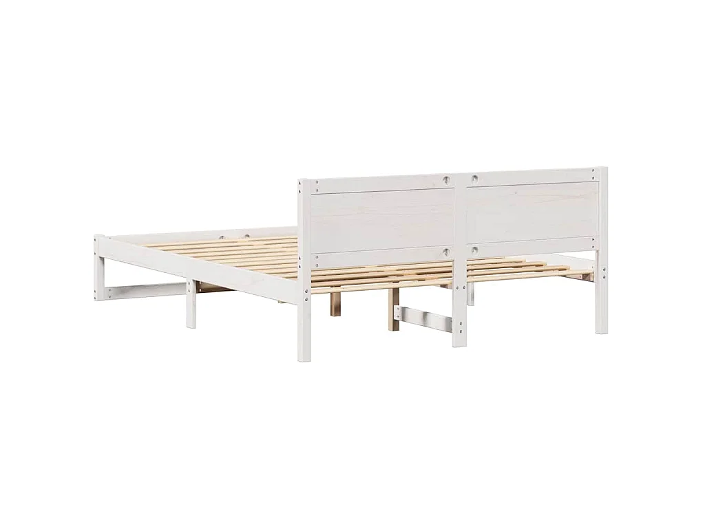 Estrutura da Cama com cabeceira Branco 150 x 200 cm