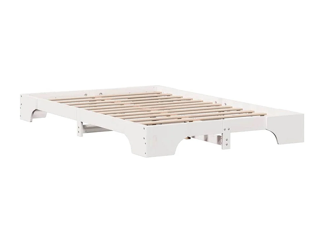 Bedframe Wit 140 x 190 cm Massief grenenhout