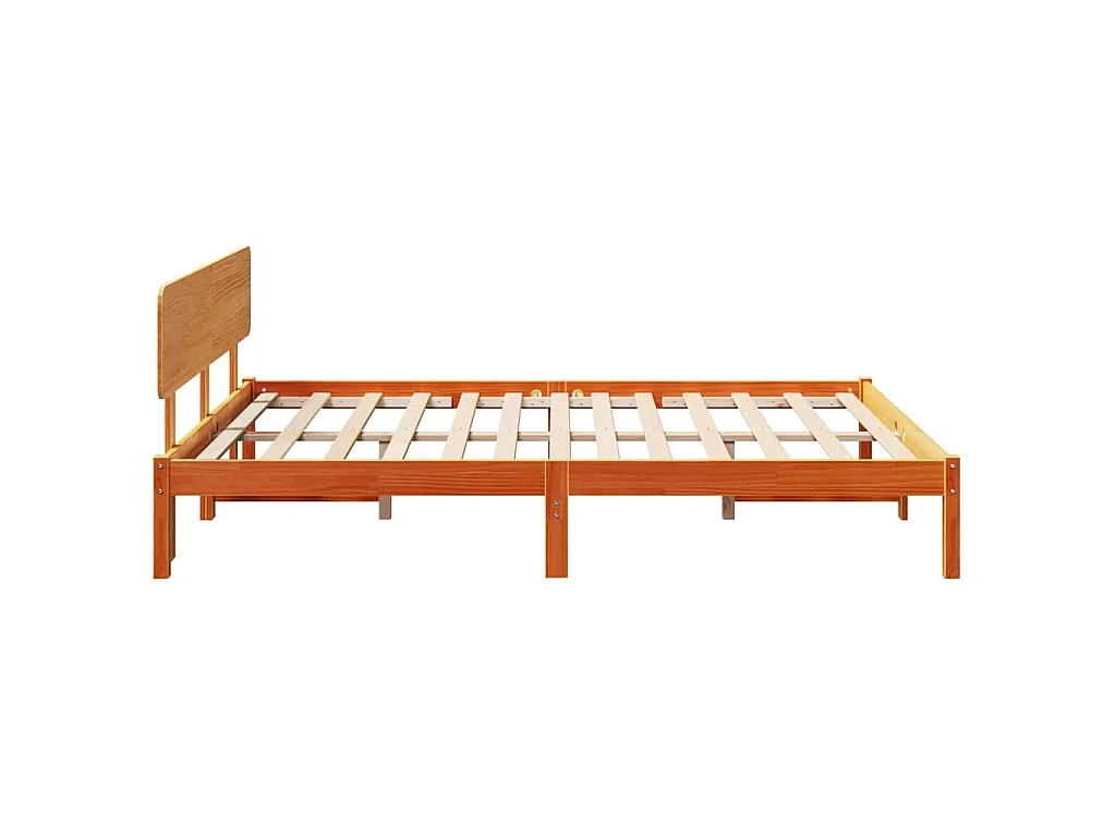 Struttura del letto Marrone cerato 200 x 200 cm Pino massello