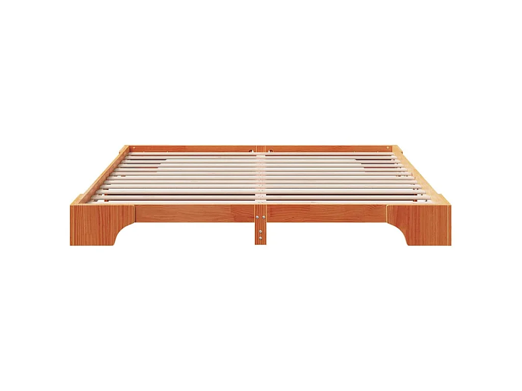 Struttura del letto Marrone cerato 200 x 200 cm Pino massello