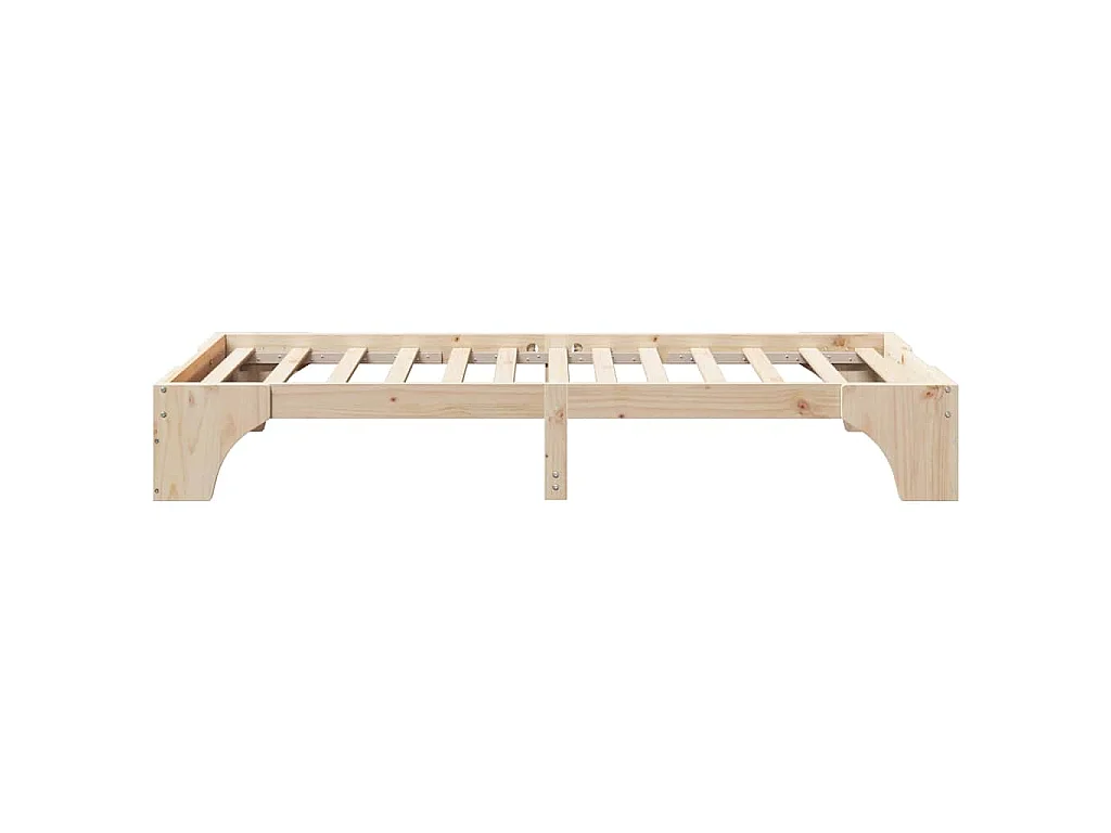 Cadre de lit Naturel 90 x 200 cm Pin massif