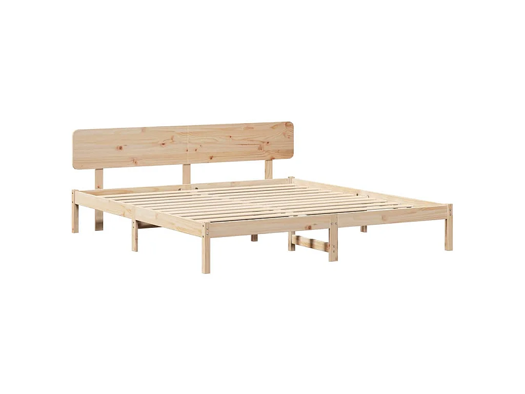 Estructura de cama Natural 180 x 200 cm Madera de pino macizo