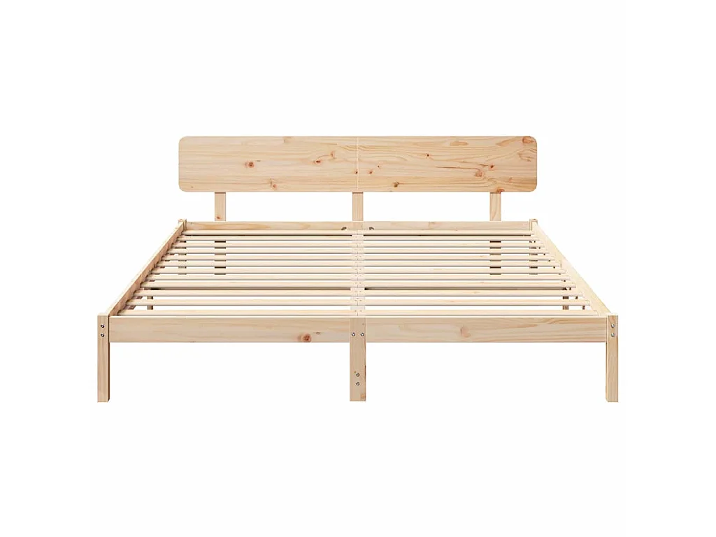 Estructura de cama Natural 180 x 200 cm Madera de pino macizo