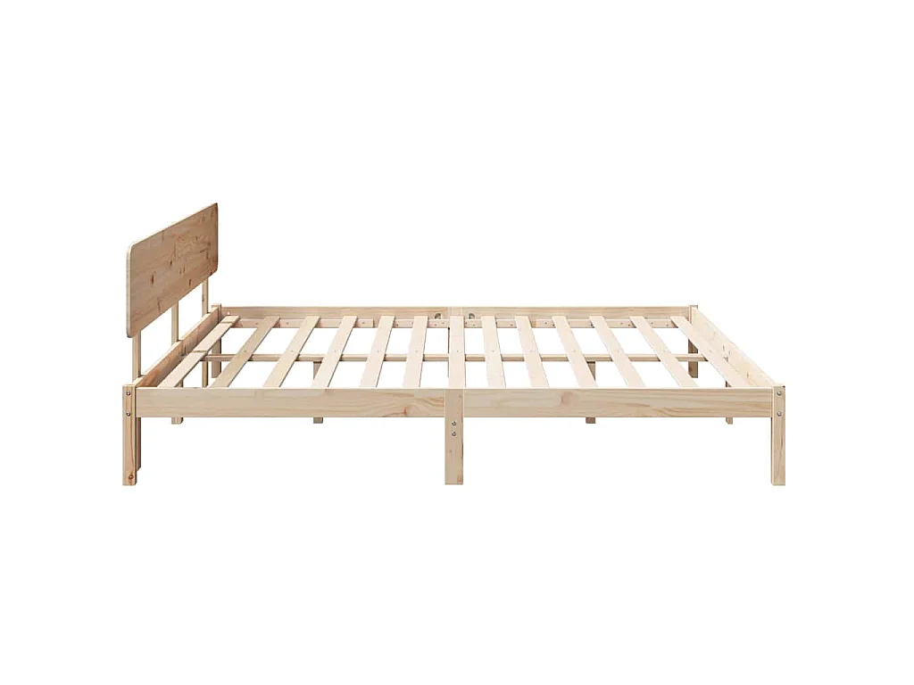 Estructura de cama Natural 180 x 200 cm Madera de pino macizo