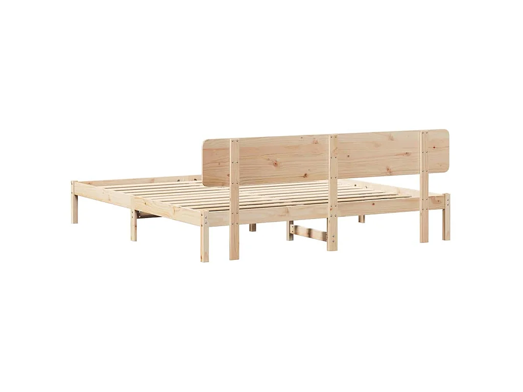 Estructura de cama Natural 180 x 200 cm Madera de pino macizo