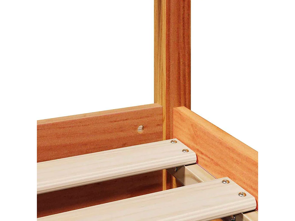 Letto senza Materasso Marrone Cera 150x200 cm in Legno di Pino
