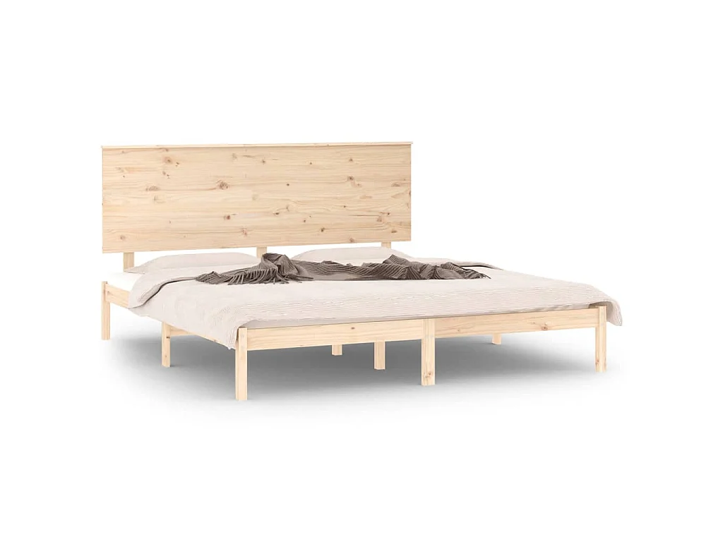 Cadre de lit sans matelas 180x200 cm bois massif
