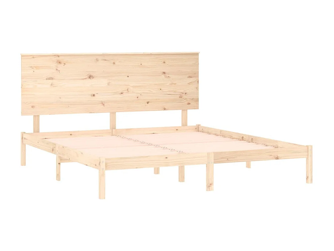 Cadre de lit sans matelas 180x200 cm bois massif