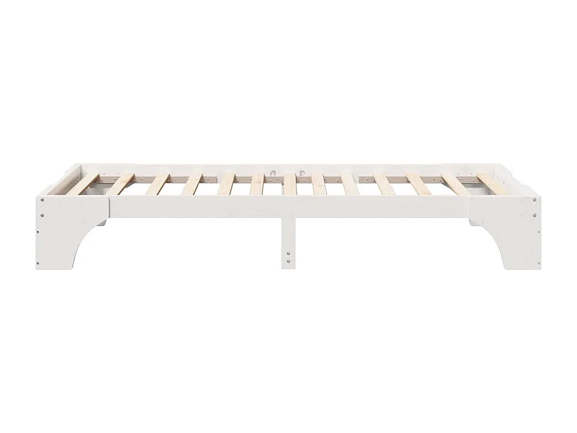 Struttura del letto Bianco 90 x 200 cm Pino massello
