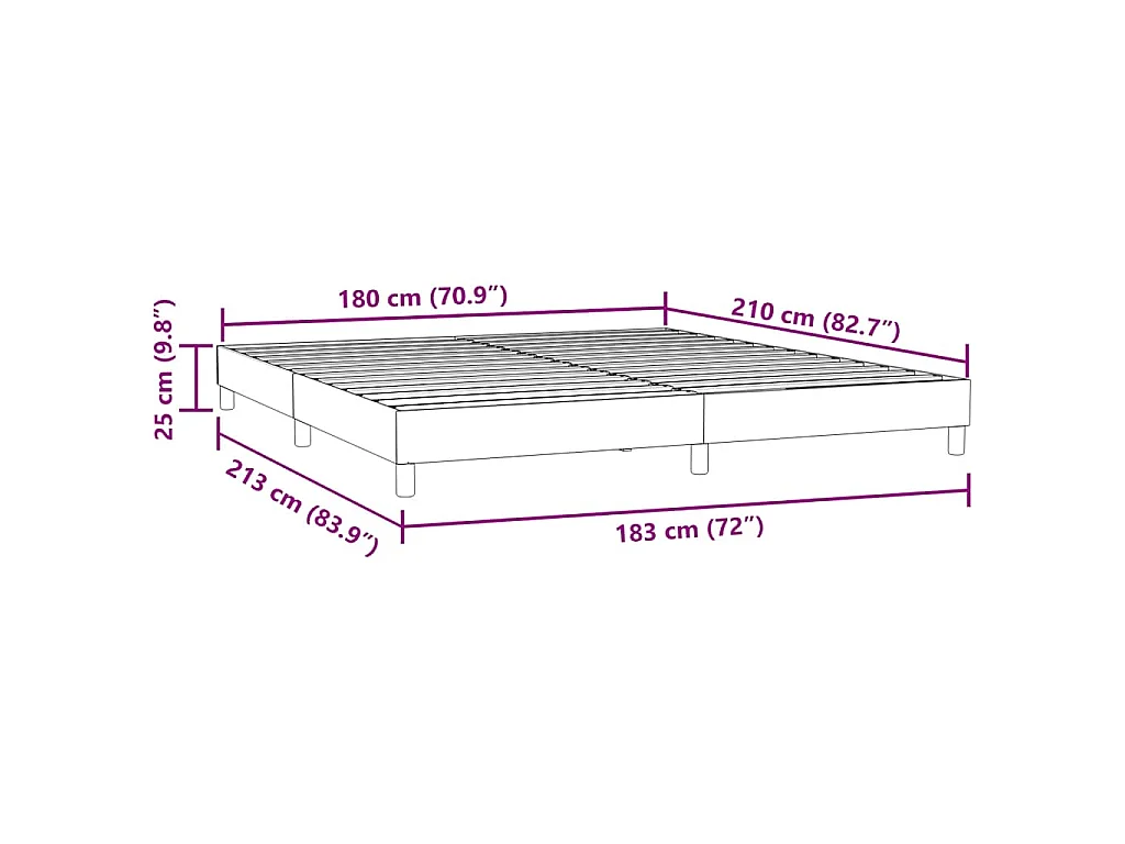 Estrutura de cama sem colchão 180x210 cm veludo rosa