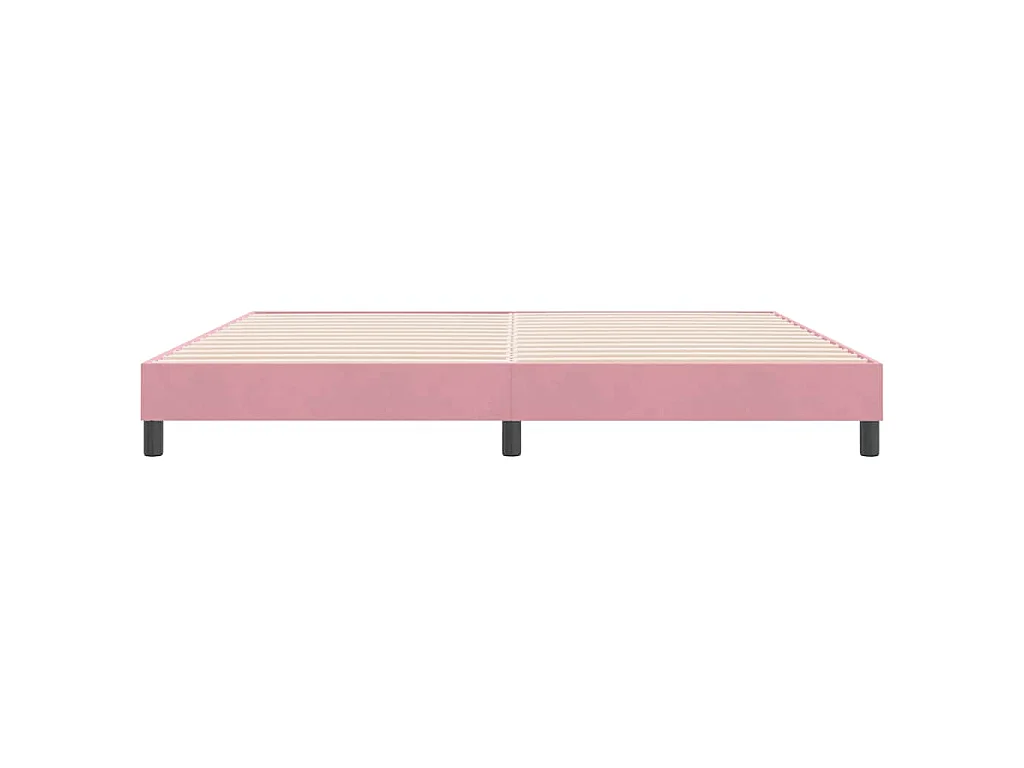 Estrutura de cama sem colchão 180x210 cm veludo rosa
