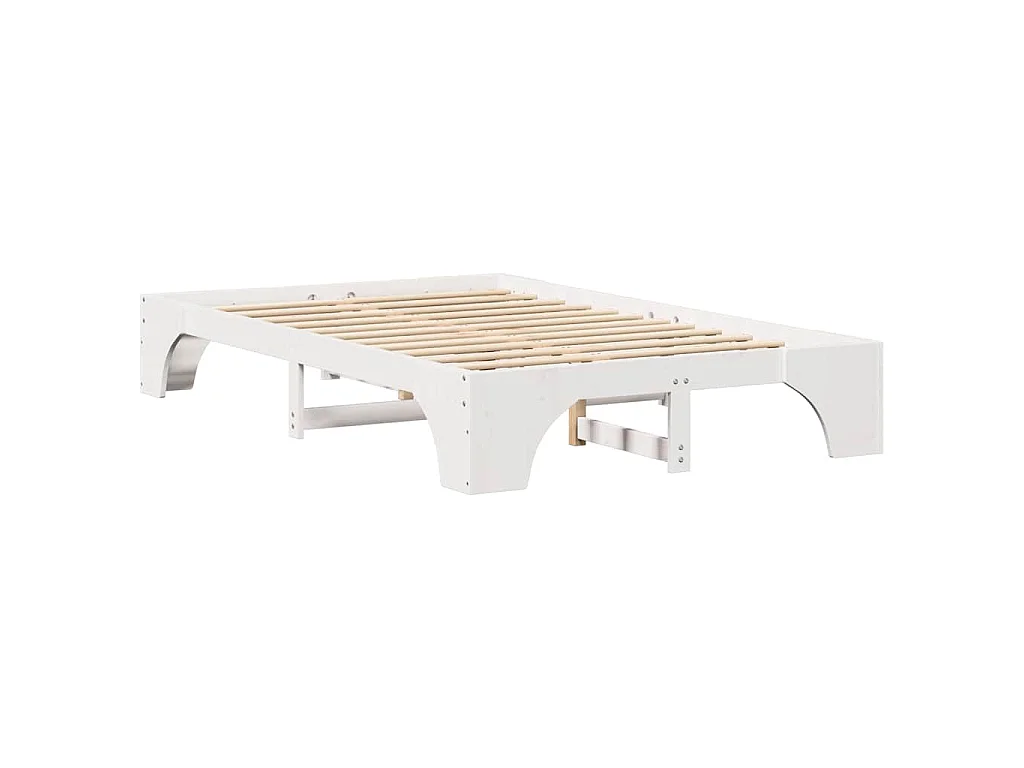 Cadre de lit Blanc 120 x 200 cm Pin massif