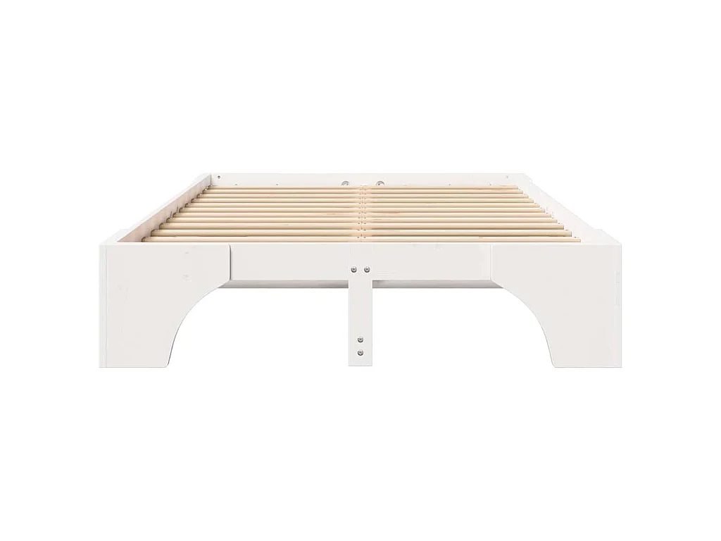 Cadre de lit Blanc 120 x 200 cm Pin massif