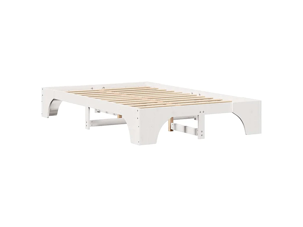 Cadre de lit Blanc 120 x 200 cm Pin massif