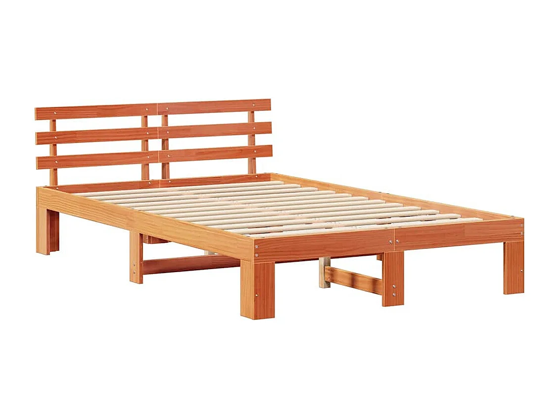 Estrutura da Cama com cabeceira Marrom Cera 135 x 190 cm