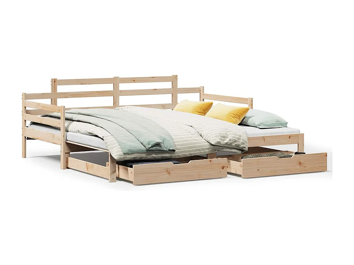 Sofá cama nido con cajones sin colchón 80x200 cm