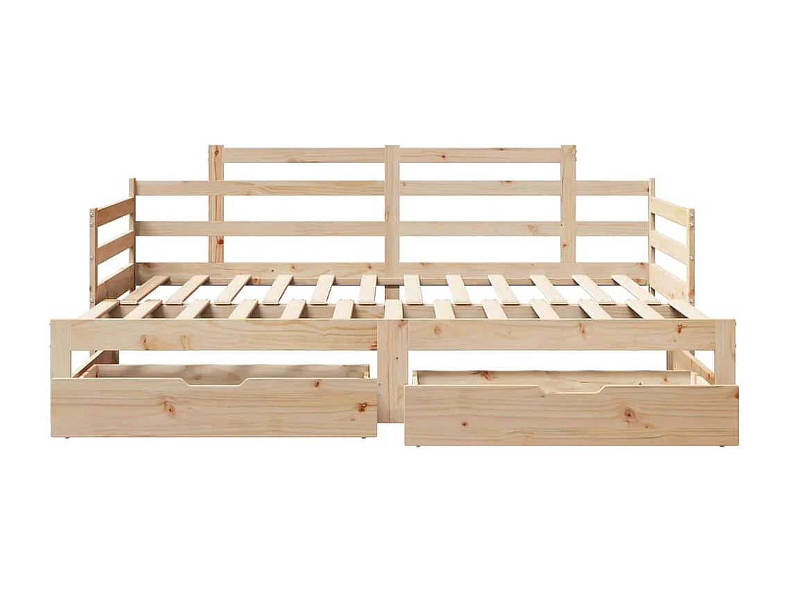 Sofá cama nido con cajones sin colchón 80x200 cm