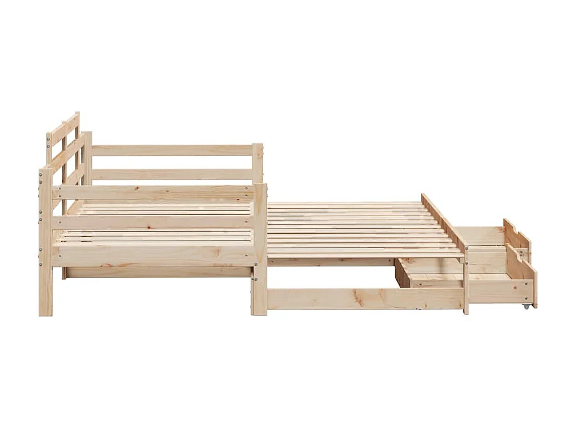 Sofá cama nido con cajones sin colchón 80x200 cm