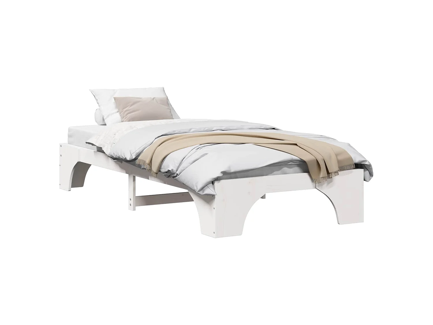 Cadre de lit Blanc 80 x 200 cm Pin massif